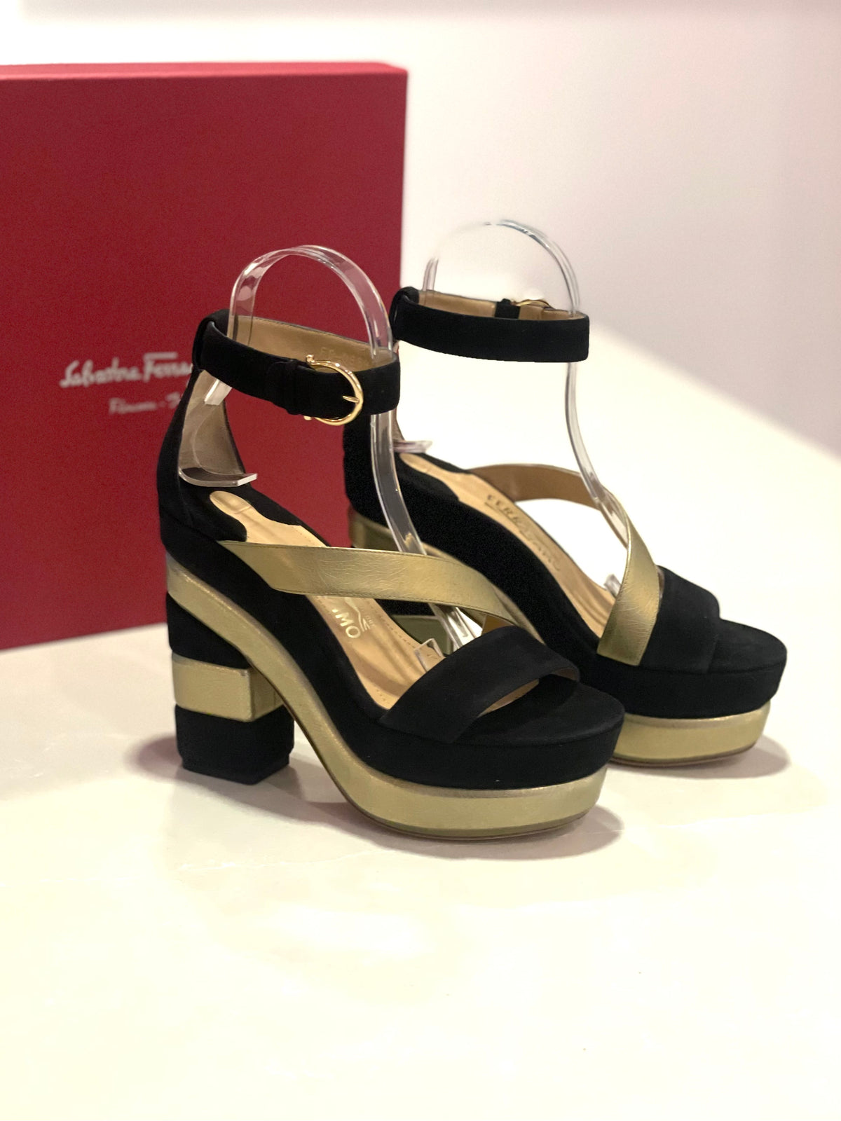Salvatore Ferragamo Rare Sculptural Platform Heels