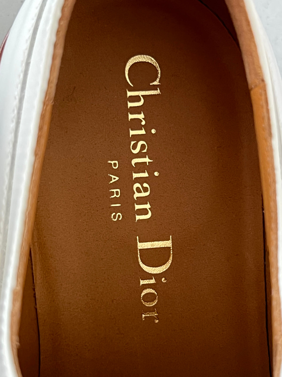 Dior Paris Oxford Derbies Ivory Lug-Sole with Gold Hardware