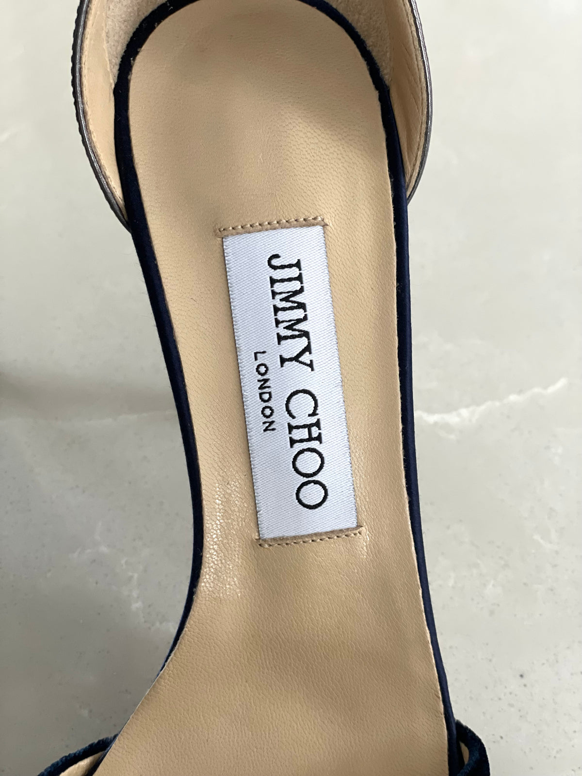 Jimmy Choo Lilith Midnight Blue Velvet Tulle Bow Stiletto