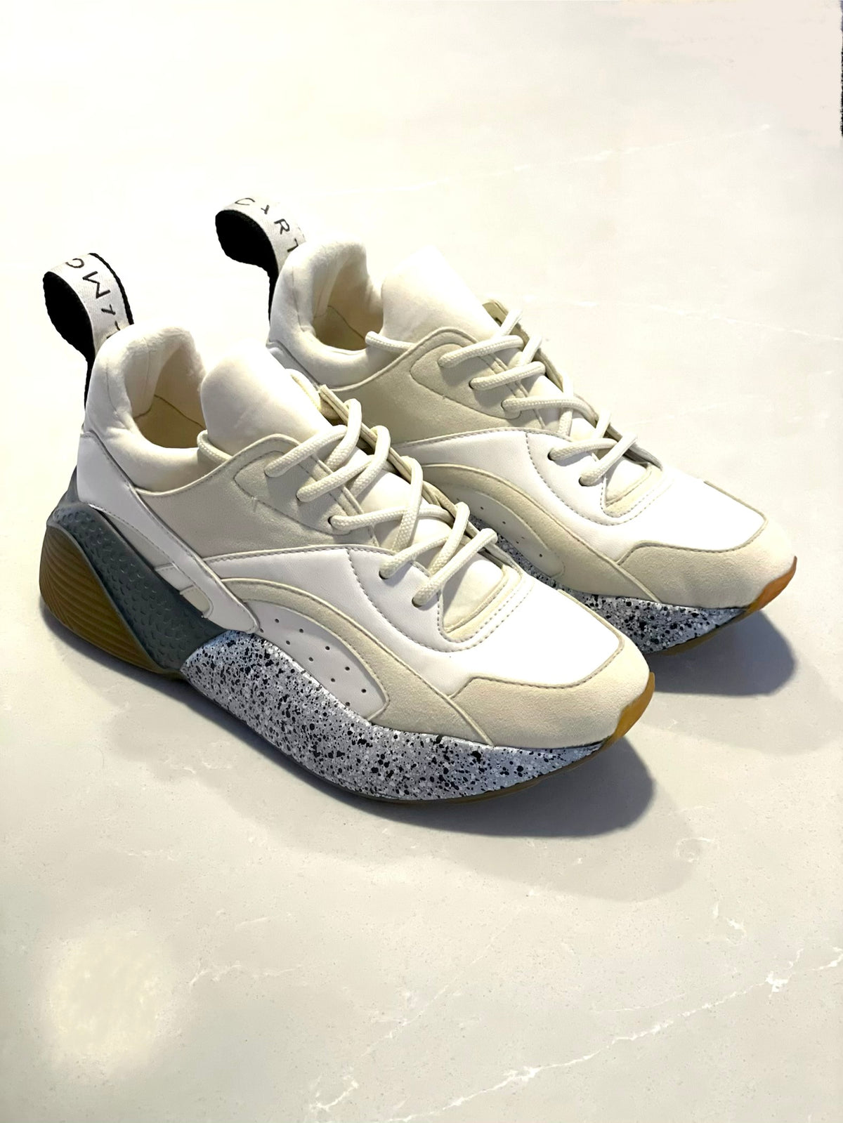 Stella McCartney Eclypse Cream and Gray Sneakers
