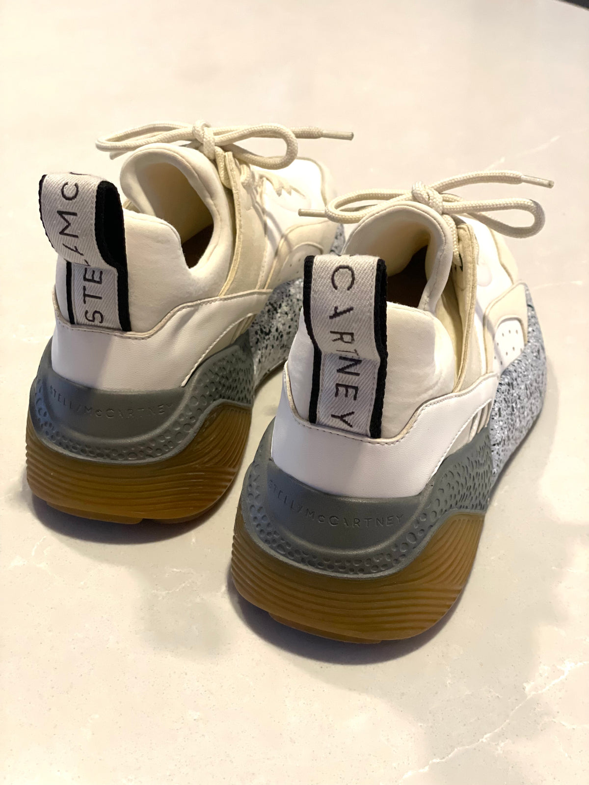 Stella McCartney Eclypse Cream and Gray Sneakers
