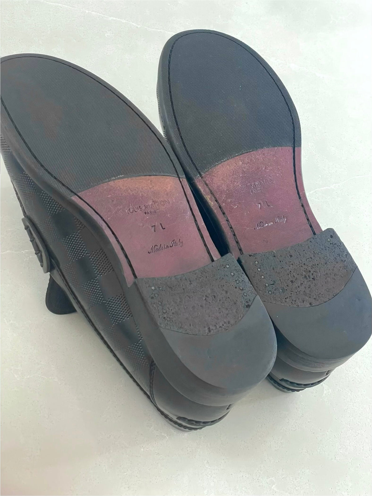 Louis Vuitton Major Loafers Black Damier Leather Men’s Shoes