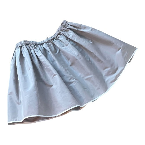 Miu Miu Circle Skater Puffy Beige Skirt Thin Cream Trim