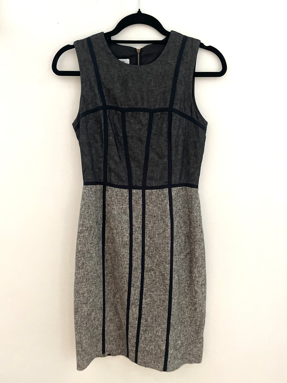 Judith & Charles Designer Black and Gray Women's Fitted Dress