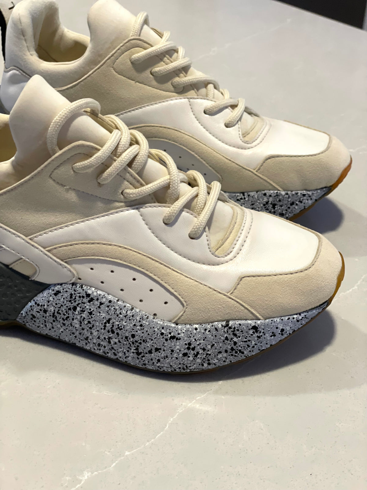 Stella McCartney Eclypse Cream and Gray Sneakers