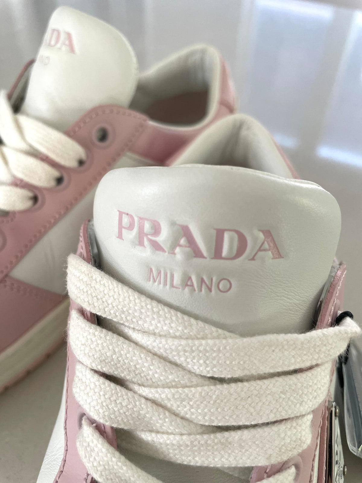 Prada Downtown leather trainers sneakers