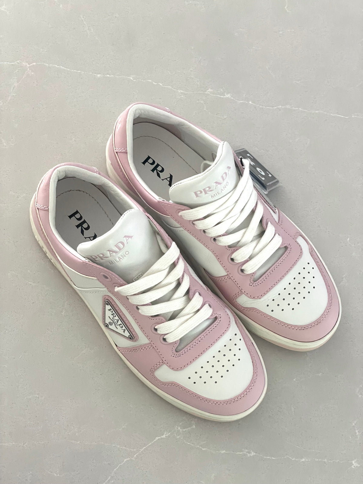 Prada Downtown leather trainers sneakers