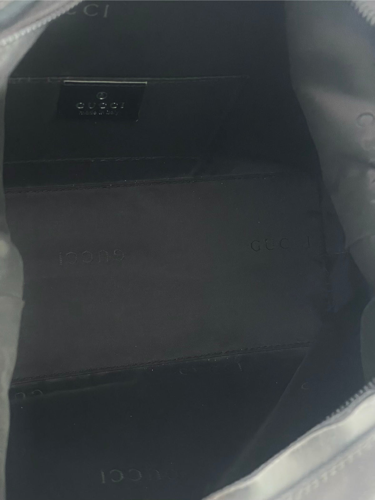 Gucci Hobo black nylon and leather shoulder bag