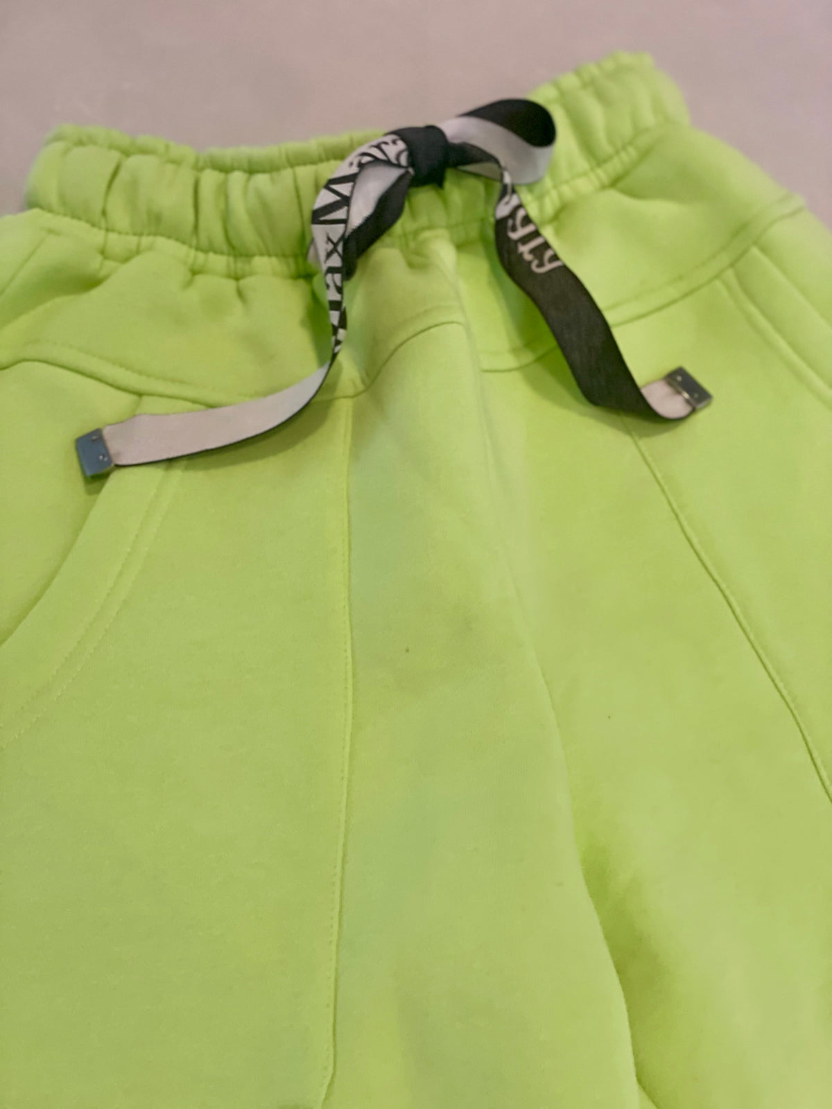 Max Mara Muted Neon Lime Green Hoodie and sweatpants