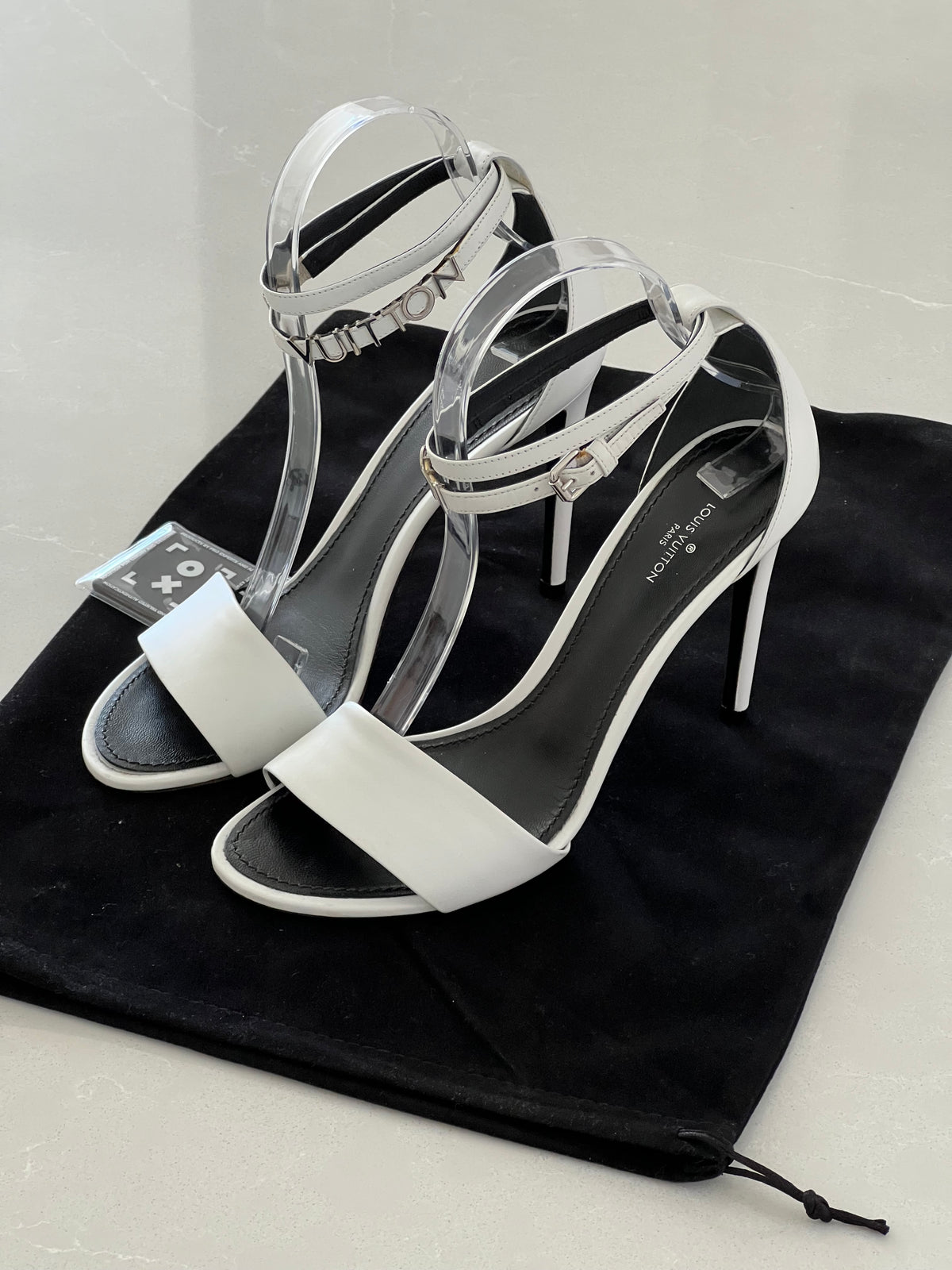 Louis Vuitton Strapy Leather Ankle-Strap Stiletto Sandals