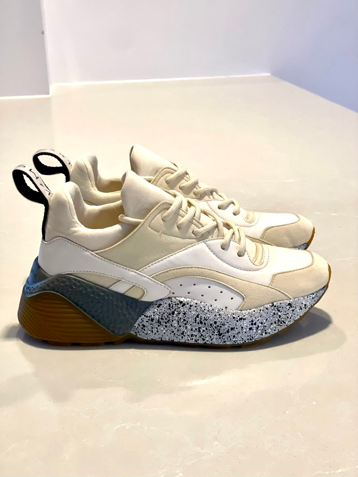 Stella McCartney Eclypse Cream and Gray Sneakers