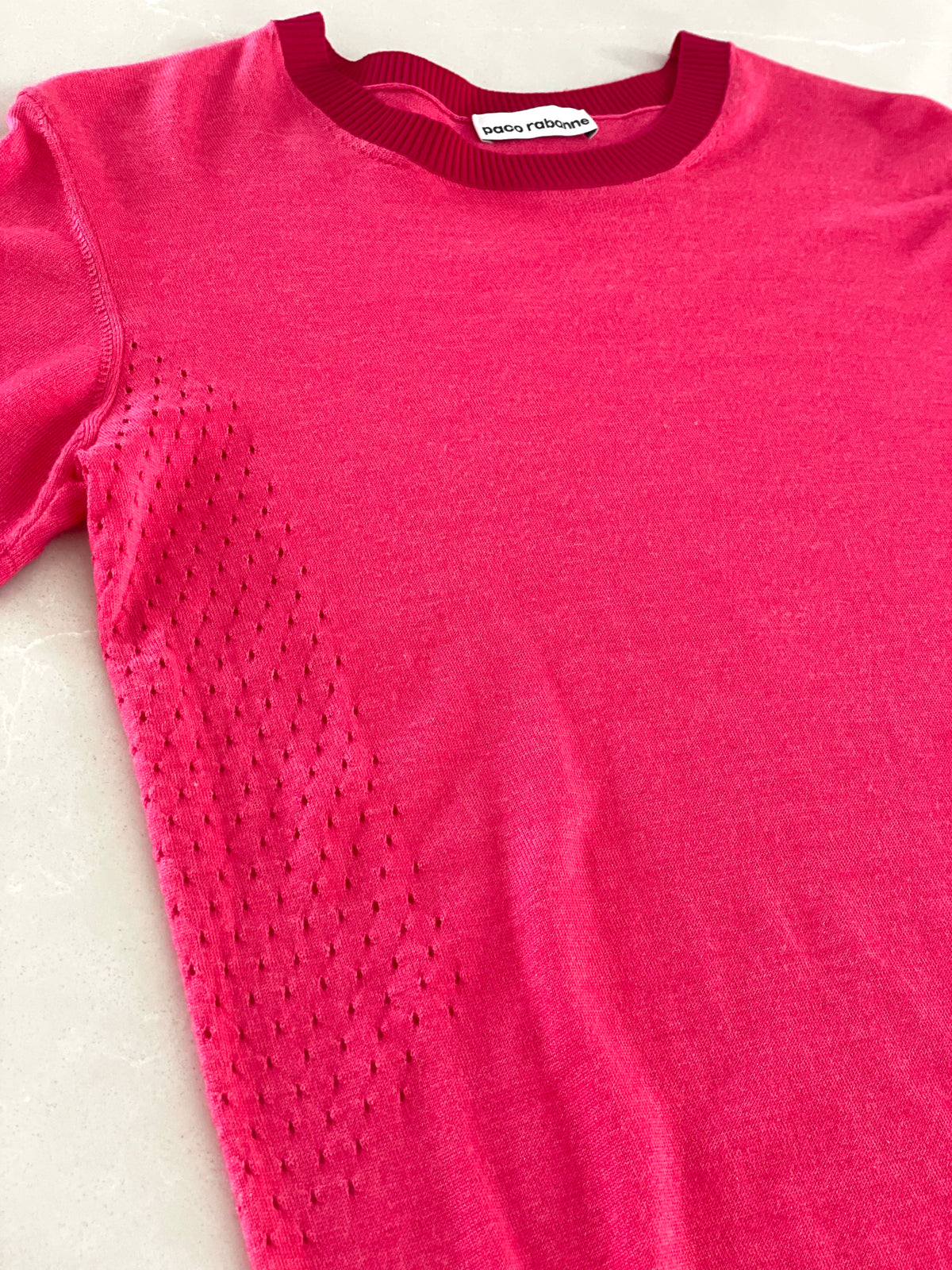 Paco Rabanne Mini Dress Wool and Silk thin knit